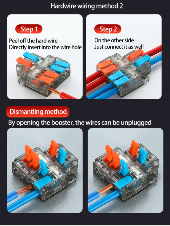 Bi mini kable bidezko terminal anitzetan